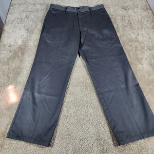 DOCKERS Signature Khaki 34x29 Straight Fit D2 Flat Front Gray #216